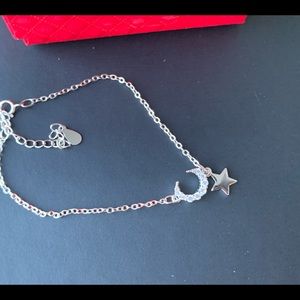 Brand new 925 Moon and star silver bracelet